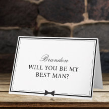 Personalized Name Bowtie Best Man Proposal