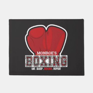 Personalized NAME Boxer Boxing Glove Prize Fighter Doormat