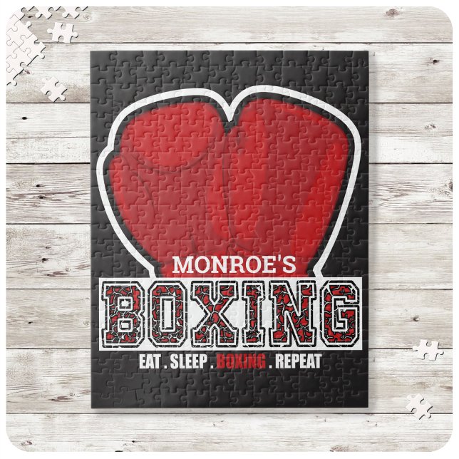 Personalized NAME Boxer Boxing Glove Prize Fighter Jigsaw Puzzle (Creator Uploaded)