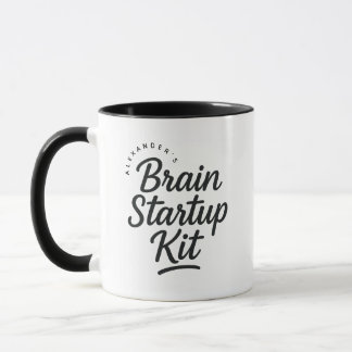 Personalized Name Brain Startup Gift Coffee Mug