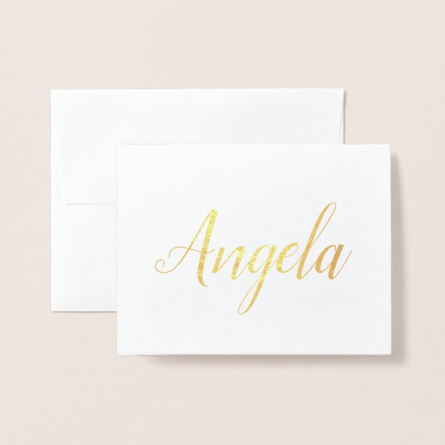 Personalized Name | Bridesmaid | Angela Foil Card (Front With Envelope)