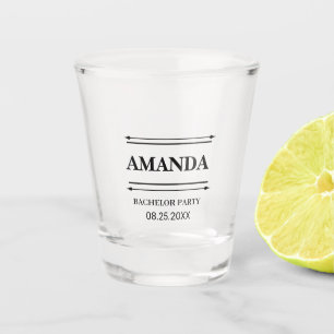 PERSONALIZED NAME BRIDESMAID BACHELOR PARTY  SHOT GLASS