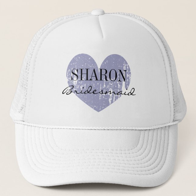 Personalized name bridesmaid hat for bride's crew (Front)