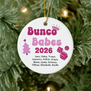 Personalized Name Bunco Babes Ornament