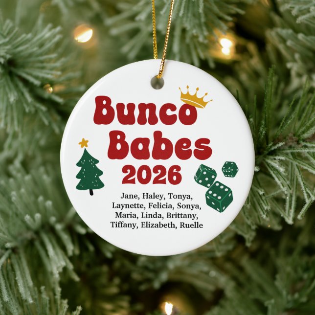 Personalized Name Bunco Babes Ornament (Tree)