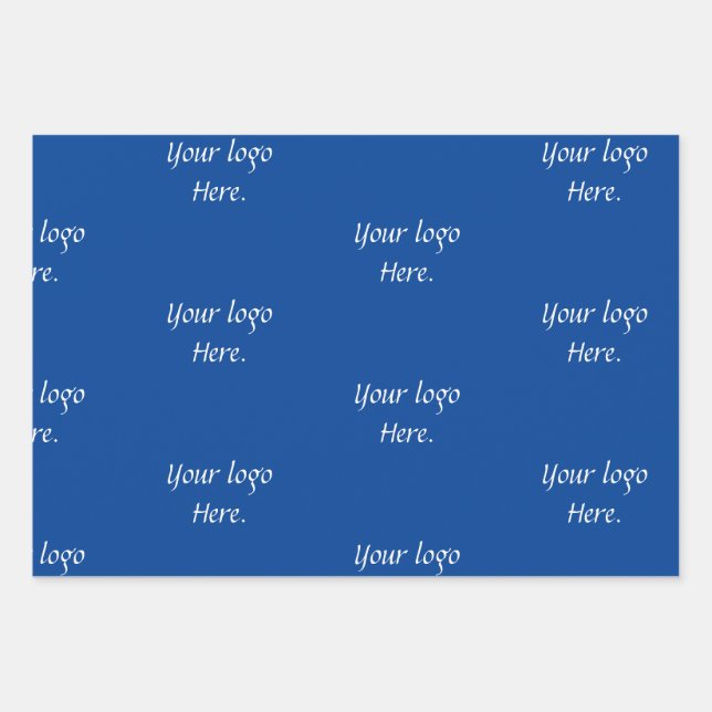 Personalized Name Business Logo Stylish Modern. Wrapping Paper Sheet (Front)