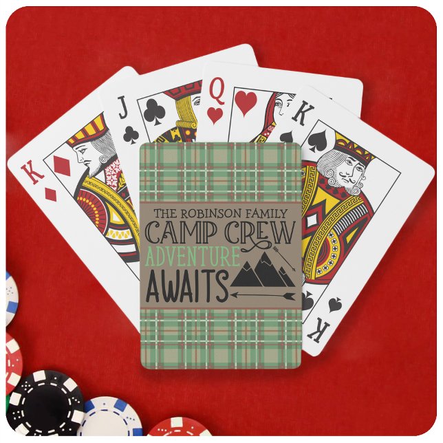 Personalized NAME Cabin Camping Adventure Playing Cards (Creator Uploaded)