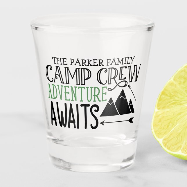 Personalized NAME Cabin Camping Adventure Shot Glass (Creator Uploaded)