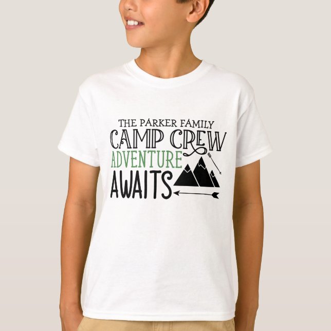 Personalized NAME Cabin Camping Adventure T-Shirt (Front)