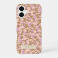 Personalized Name Camouflage Pink Brown Camo Chic