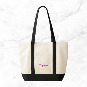 Personalized Name Canvas Tote Bag