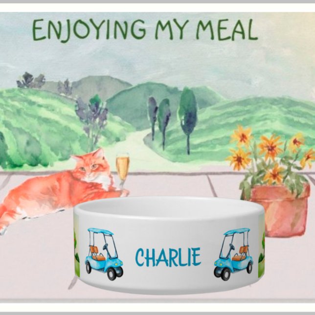 Personalized Name Cat Pet Bowl (Creator Uploaded)