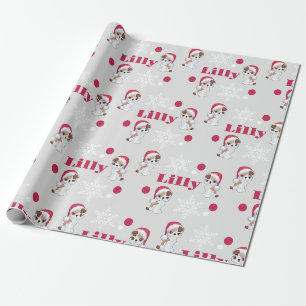 Personalized Name Cats Xmas Christmas Wrapping Paper