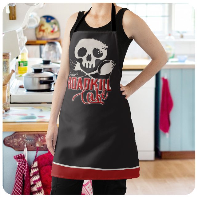 Personalized NAME Cheeky Roadkill Cafe BBQ Grill Apron (Creator Uploaded)