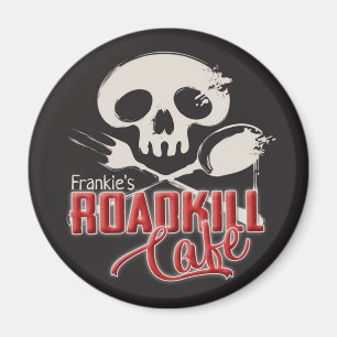 Personalized NAME Cheeky Roadkill Cafe Kitchen Magnet