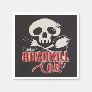 Personalized NAME Cheeky Roadkill Cafe Party Napkin