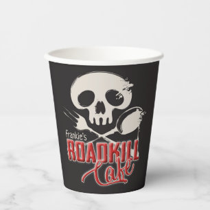 Personalized NAME Cheeky Roadkill Cafe Party Paper Cups