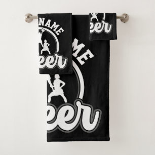 Personalized NAME Cheer Team Varsity Cheerleader Bath Towel Set