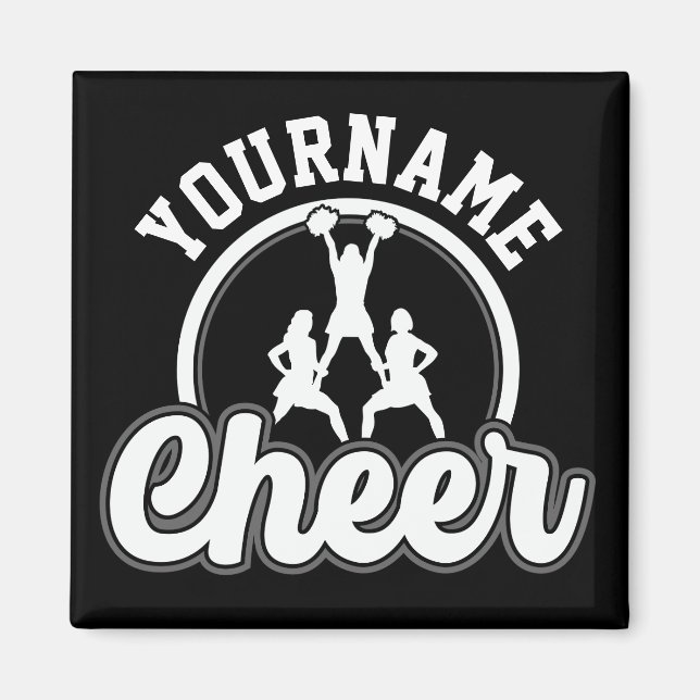 Personalized NAME Cheer Team Varsity Cheerleader Magnet (Front)