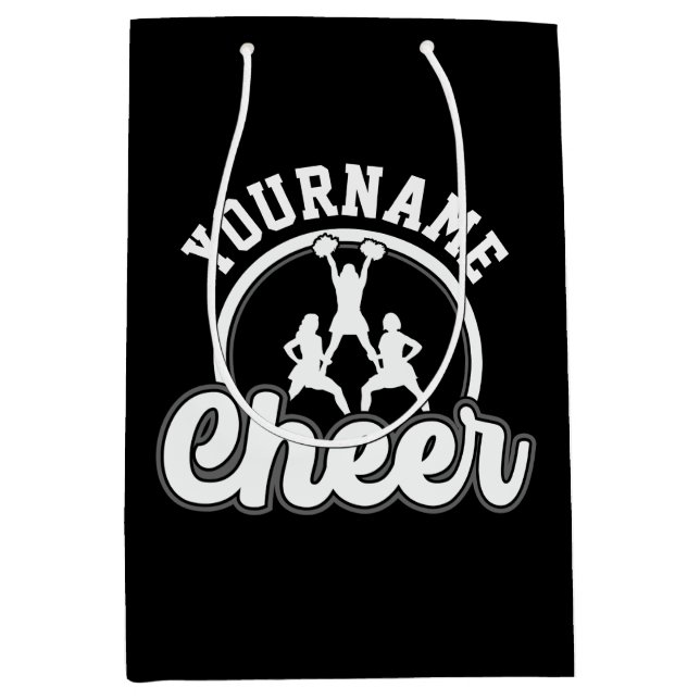 Personalized NAME Cheer Team Varsity Cheerleader Medium Gift Bag (Front)
