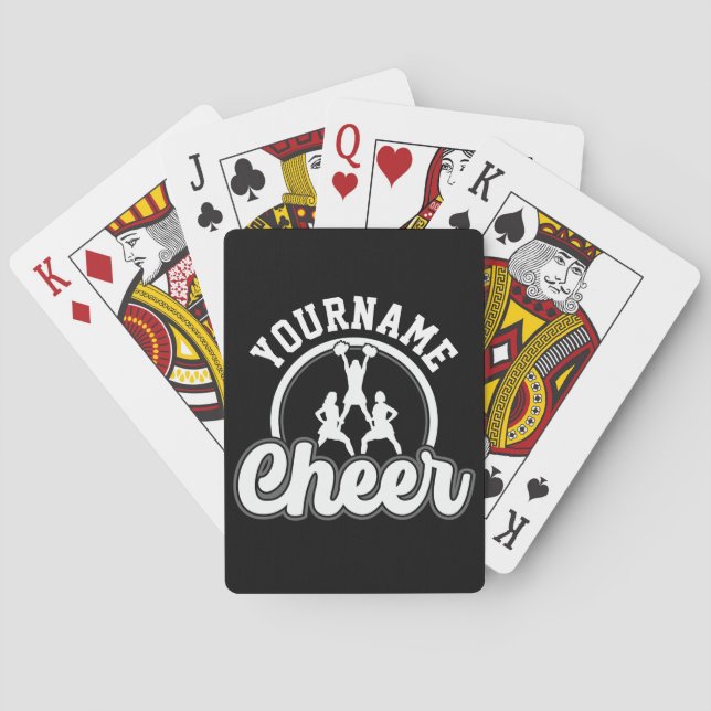 Personalized NAME Cheer Team Varsity Cheerleader Playing Cards (Back)