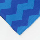 Personalized name cheetah blue chevrons fleece blanket (Corner)