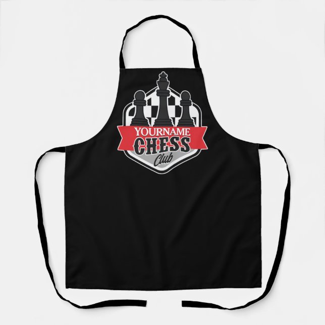 Personalized NAME Chess Player Club Checkmate Apron (Front)