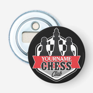 Personalized NAME Chess Player Club Checkmate Bottle Opener