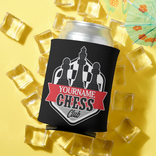 Personalized NAME Chess Player Club Checkmate  Can Cooler (In Situ Summer)