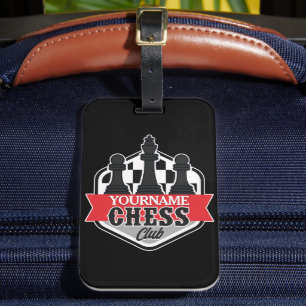 Personalized NAME Chess Player Club Checkmate Luggage Tag