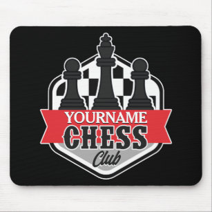Personalized NAME Chess Player Club Checkmate  Mouse Pad