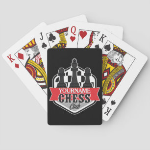 Personalized NAME Chess Player Club Checkmate Playing Cards