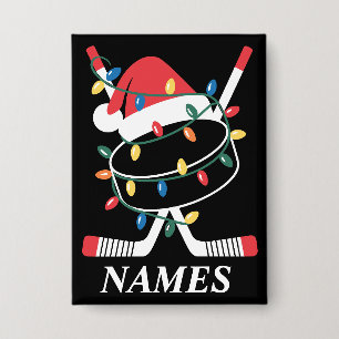 Personalized Name Christmas Hockey Xmas Santa Hat