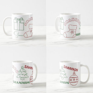 Personalized Name Christmas Mug