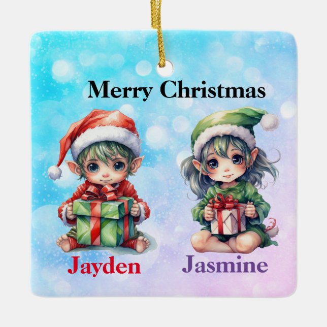 Personalized name Christmas ornament (Front)