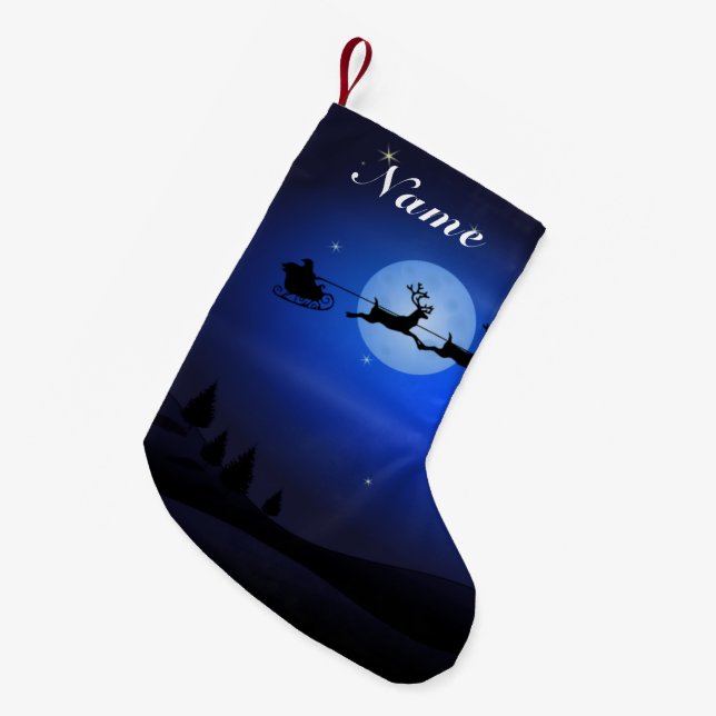 Personalized name Christmas Stocking Santa Claus (Front (Hanging))
