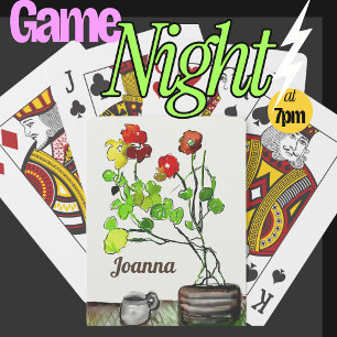. Personalized Name Classic Art Games Playing Cards