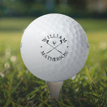 Personalized Name Classic Golf Clubs Golf Balls<br><div class="desc">Personalize the name to create a classic and stylish golf gift. Ideal for individuals,  golf clubs and as a company gift.
Designed by Thisisnotme©</div>