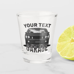 Personalized NAME Classic Muscle Car Garage Retro Shot Glass