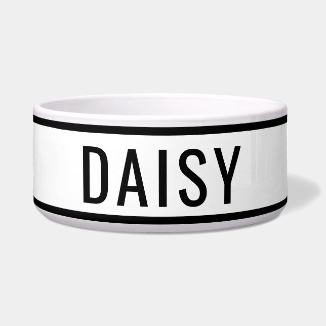 Personalized Name Classic White Black Minimalist (Front)