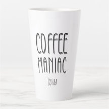 Personalized  Name Coffee Maniac - Funny 