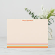 Personalized Name Colourful Stripes Retro Pastel
