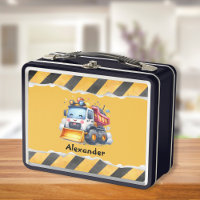 Personalized Name Construction Vehicles Baby Boy