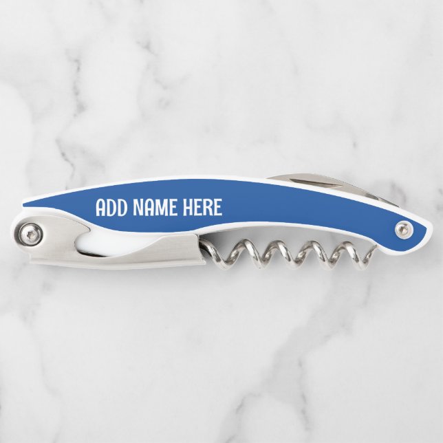PERSONALIZED NAME CORKSCREW CUSTOM BOTTLE OPENER (Front)