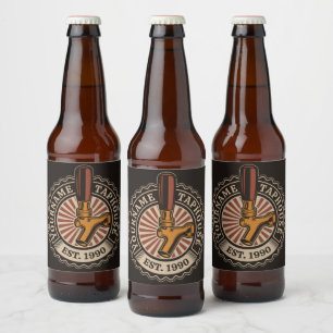 Personalized NAME Craft Beer Taphouse Brewery Bar Bottle Label