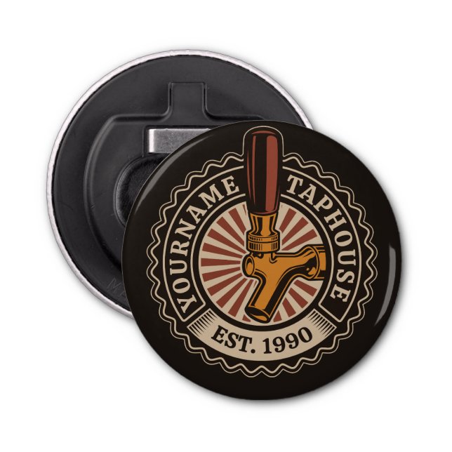 Personalized NAME Craft Beer Taphouse Brewery Bar  Bottle Opener (Front)