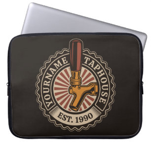 Personalized NAME Craft Beer Taphouse Brewery Bar  Laptop Sleeve