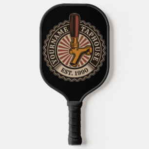 Personalized NAME Craft Beer Taphouse Brewery Bar  Pickleball Paddle