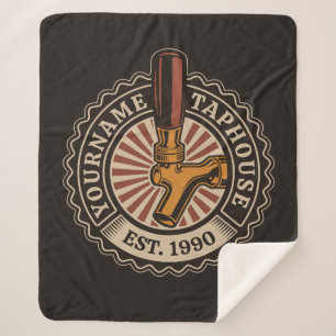 Personalized NAME Craft Beer Taphouse Brewery Bar  Sherpa Blanket