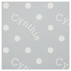 Personalized Name Custard Light Grey Fabric